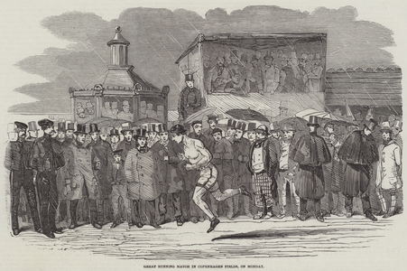 Great Running Match in Copenhagen Fields, on Monday (engraving)