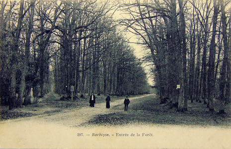 Entrance to the forest, Barbizon, early 20th century (postcard)