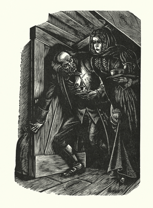 Illustration for Wuthering Heights by Emily Bronte (engraving)
