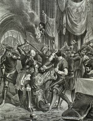Death of Roger de Flor (1266-1305) (engraving)