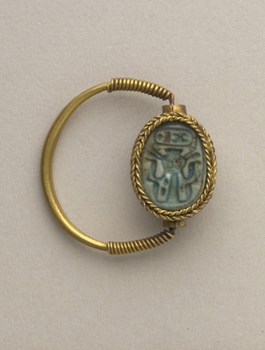 Personal Object; Scarab Seal Finger Ring