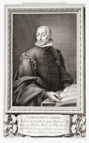 Francisco Vallés aka Divino Vallés, , after an etching in Retratos de Los Españoles Ilustres, Madrid, Spain, pub. 1791