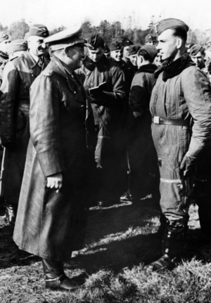 Hermann Göring and a German Air Force officer, 1941 (b/w photo)