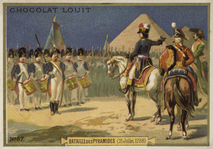 Battle of the Pyramids, Egypt, 21 July 1798 (chromolitho)