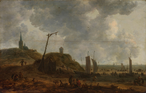 The Beach at Katwijk, 1650 (oil on panel)