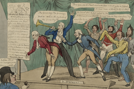 A New Italian Farce, 1820 (hand-coloured etching)