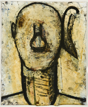 Head, 1989 (oil & resin on paper)