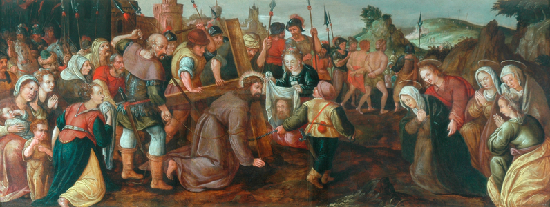 Christ Carrying The Cross, 1501 (oil on panel, cradled)