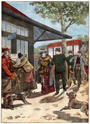 Poacher arrested by the police, 1912 (print)