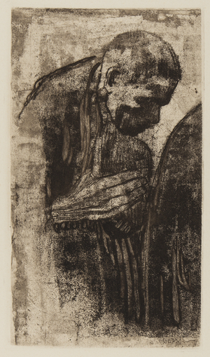 Mourning Man, 1950 (etching)