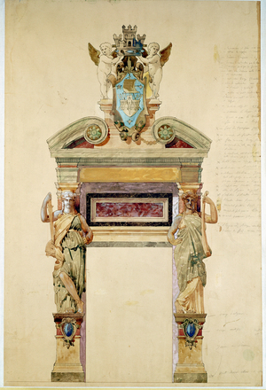 Garnier's detailed sketch for the door to the orchestra pit …