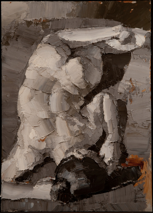 Headlong, 2007/8 (oil on aluminium)