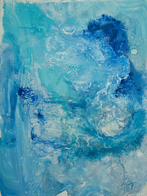 Arctic Ice Painting: 90N1, 2008 (North Pole Ice, acrylic, and mixed media on paper)