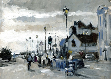 Winter, Deal, Kent, 2007 (oil on board)