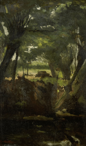 View in the Woods, 1880-1923 (oil on cardboard)
