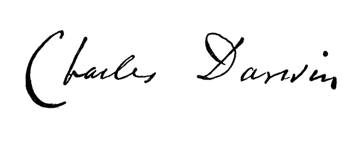 Signature: Charles Darwin (litho)