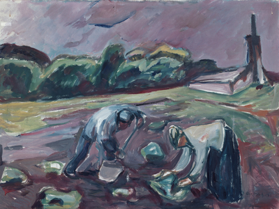 Picking potatoes, 1924