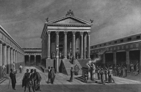 Pompei: Tempio d'Apollo (litho)