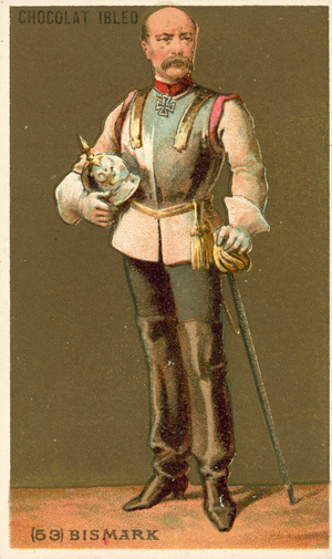 Otto von Bismarck, Prussian statesman (chromolitho)