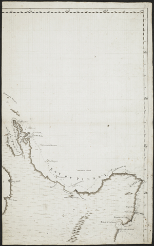 Chart of the Bay of Plenty, New Zealand, from Cape Colvill to Poverty Bay. Made during Captain Cook's First Voyage, after November 1769