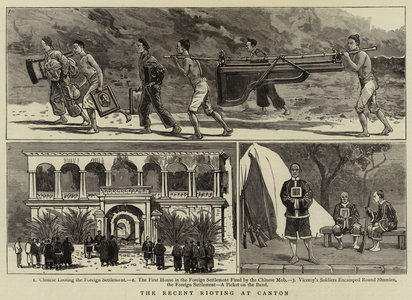 The Recent Rioting at Canton (engraving)