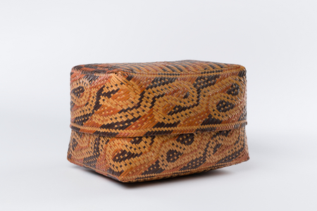 Oblong Basketry Box and Cover, late 19th century (River cane)