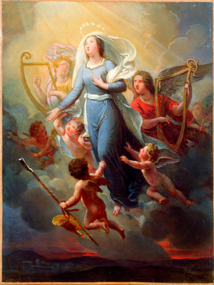 Esquisse pour l'église Saint-Laurent : L'apothéose de sainte Geneviève, vers 1827 (huile sur toile)