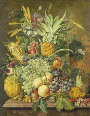 Still Life with Fruit, 1808 (oil on panel)