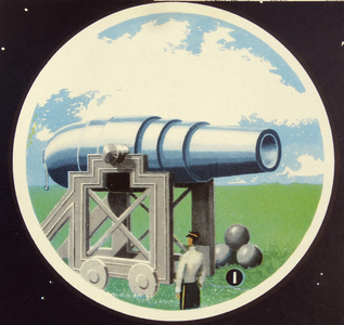 Futuristic vision of how a moon bound spacecraft (rocket) might be look. 1936