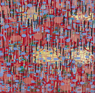 Red Rush, 2013 (oil and gold leaf on linen)