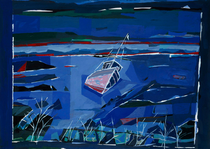 Beach, 1996 (acrylic on paper)
