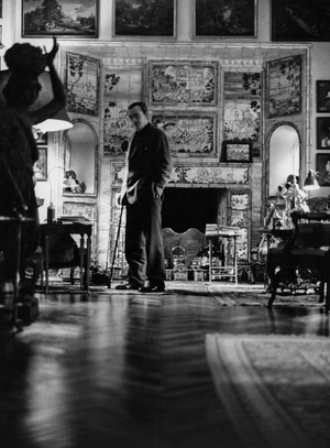 Luchino Visconti in His House, 1970s (b/w photo)