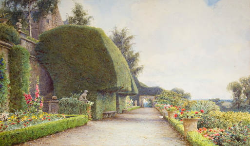 The Terrace, Drummond Castle, Perthshire, 1903 (watercolour)