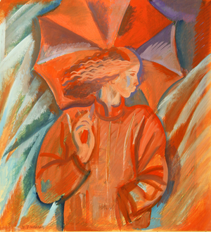 Russian Woman of the 1990s, 1991 (gouache on paper)