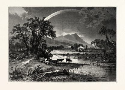 Mount Tom, from the Northampton Meadows. USA.