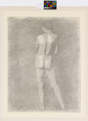 Back View of a Male Nude, 1914 (charcoal on paper)