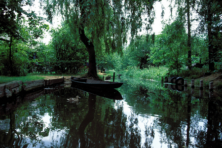 River in the Spreewald, landscape, symbolic photo; rivers, river, river, rivers ..., 1992 (photo)