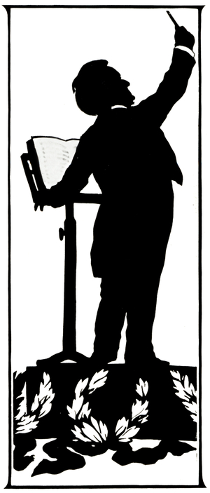 WAGNER Richard conducting silhouette