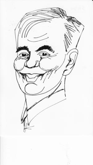 Potsdam Manfred Stolpe drawing, Germany, 1991 (photo)