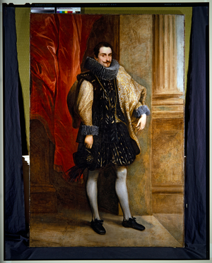 Full-length Portrait, Genoese Nobleman, 17th century (oil on canvas)