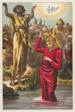 The Baptism (colour litho)