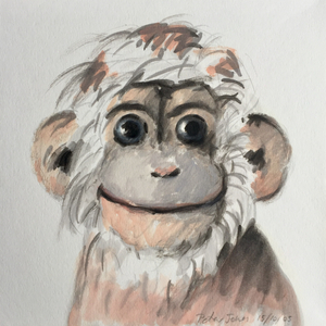 Happy Monkey, 2005 (oil on paper)