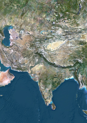 Central Asia, True Colour Satellite Image