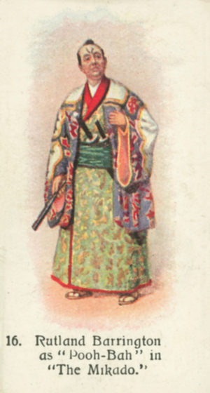 Rutland Barrington as Pooh-Bah in the Mikado (colour litho)