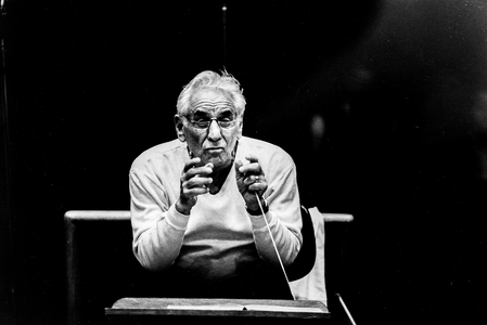 Leonard Bernstein, 1990 (b/w photo)