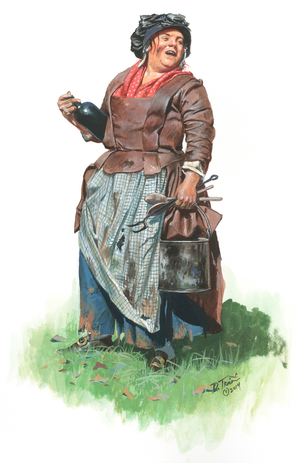 Colonial Camp Follower, 2014 (w/c & gouache on paper)