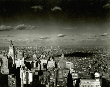 Wall Street, Looking North to Woolworth and Municipal Buildings, New York, USA, c.1930-38 (gelatin silver photo)