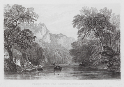 Ferry over the Derwent, Matlock Bath (engraving)