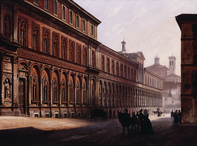 The Ca' Grande in the Via Festa del Perdona, with S, 1842 (oil on canvas)