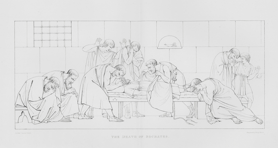 Antonio Canova: The Death of Socrates (engraving)